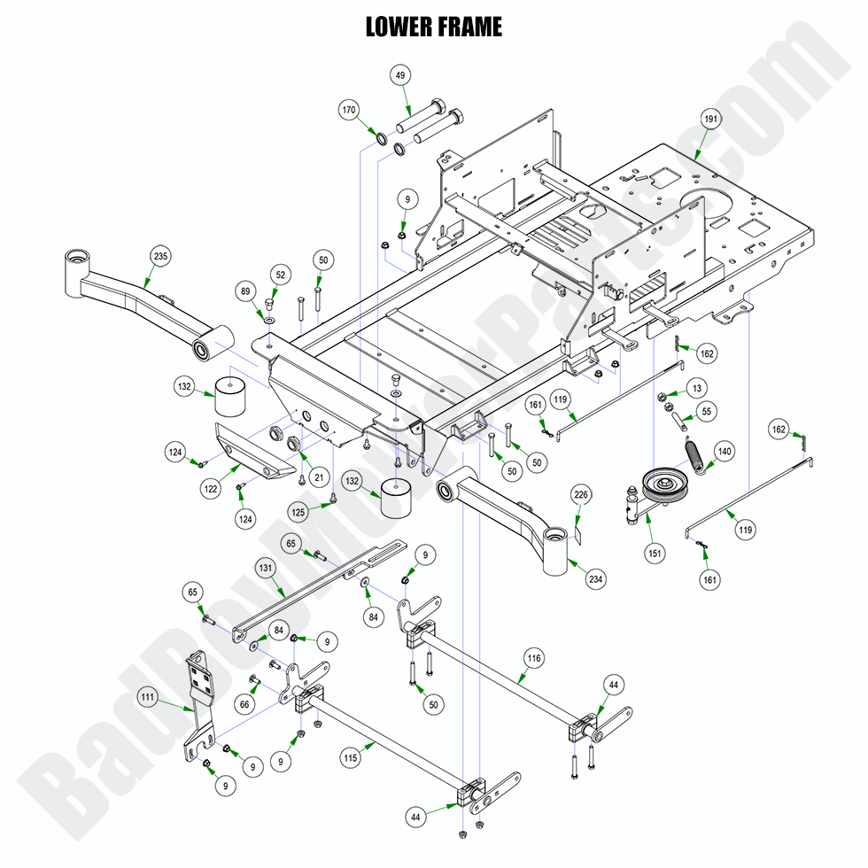 3091 - Bad Boy Mower Parts Lookup > 2023 > ZT Elite Limited > Lower Frame